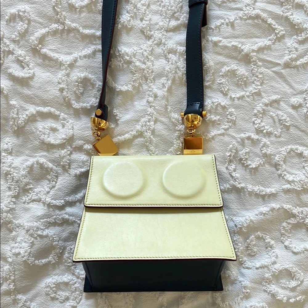 Elegant Cream and Blue Women's Bag - Picture 2 of 12